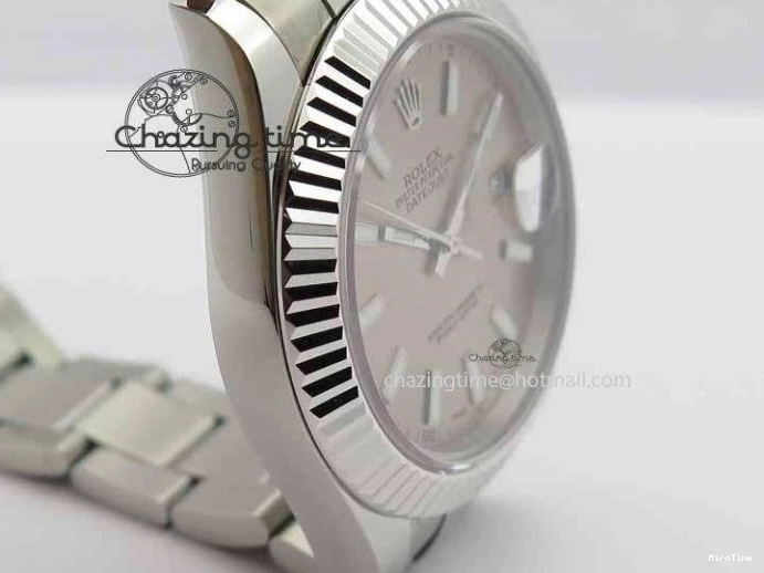 MiroTime 0408 DateJust II 41mm SS BP Maker Best Edition Gray Dial On SS Bracelet SA Trendsetting 3736